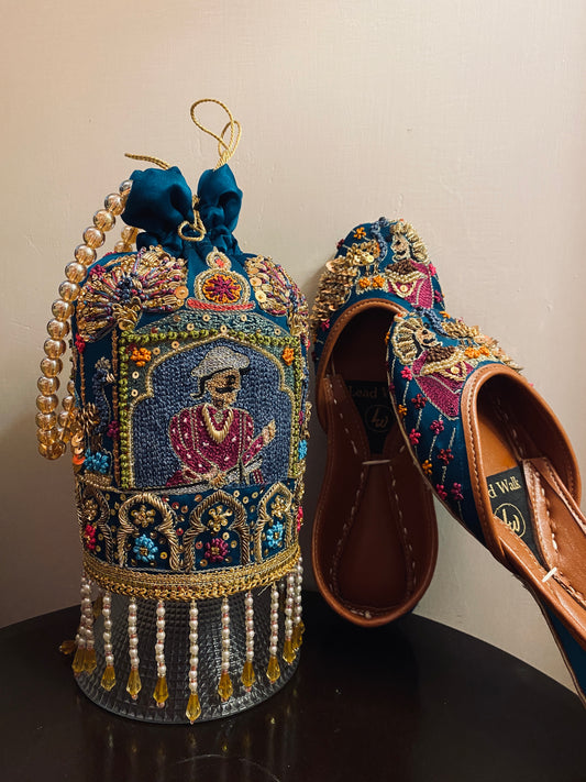 MUGHLIA DUO SET- Potli X Khussa